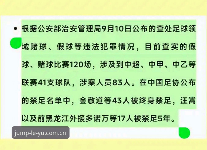 足协第三批禁足名单深度评测：乐鱼体育雷速数据视角下的17人终身禁足与48人行业处罚